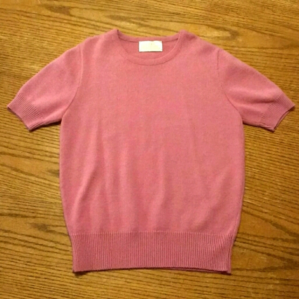 Dusty Rose Pink Short-sleeve Sweater